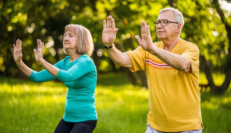 couple doing yoga